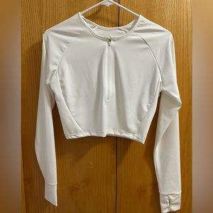 BuffBunny white seven seas long sleeve crop top